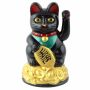 Gatto della fortuna - Gatto cinese - Maneki neko - 11 cm - nero