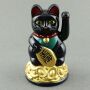 Agitando gato chino - Maneki neko - 11 cm - negro