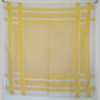 Pañuelo de algodón - Motivo de Kufiya - Keffiyeh 3 blanco - amarillo - Pañuelo cuadrado para el cuello