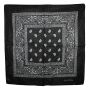 Bandana Tuch - Paisley Muster 02 - schwarz - weiß - quadratisches Kopftuch