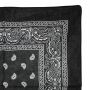 Bandana Scarf - Paisley pattern 02 - black - white - squared neckerchief