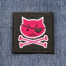 Patch - Pirate Cat - black-pink