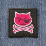 Patch - Pirate Cat - black-pink