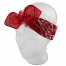 Pañuelo para la cabeza y el cuello - Paisley muestra 02 red - blanco - Pañoleta - Bandana
