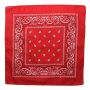 Bandana - Paisley motivo 02 - rosso - bianco - Fazzoletto da collo - Quadrato