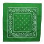 Pañuelo para la cabeza y el cuello - Paisley muestra 02 verde - blanco - Pañoleta - Bandana
