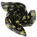 Cotton Scarf - cannabis leaf medium - squared kerchief