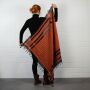 Kufiya - black - orange - Shemagh - Arafat scarf