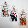 Doll with button-eyes - Proud Cat - Set of 3 - 01 - Keychain
