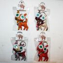Doll with button-eyes - Proud Cat - Set of 4 - 01 - Keychain