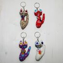 Doll with button-eyes - Cat - Set of 4 - 01 - Keychain