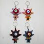 Doll with button-eyes - One Eye Star - Set of 4 - 01 - Keychain