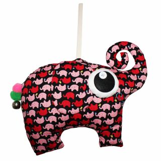 Ciondolo animale XXL con occhi a bottone - Elefante rosa - Pupazzetto
