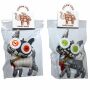 Doll with button-eyes - Proud Cat 09 - Keychain