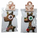 Doll with button-eyes - Giraffe 11 - Keychain