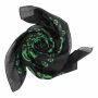 Cotton Scarf - Skulls 1 black - green - squared kerchief