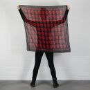 Cotton Scarf - Skulls 1 black - red - squared kerchief