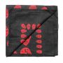 Pañuelo de algodón - Calaveras 1 negras - rojo - Pañuelo cuadrado para el cuello