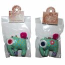 Doll with button-eyes - Elephant 11 - Keychain