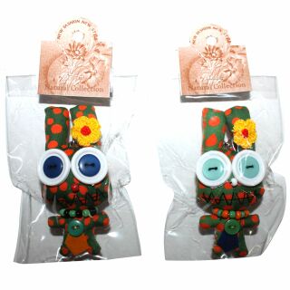 Doll with button-eyes - Long Earl Bunny 20 - Keychain