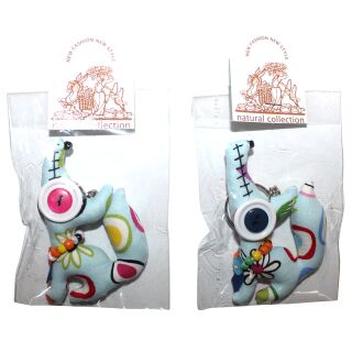 Doll with button-eyes - Wolf 11 - Keychain