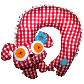 Neck pillow with animal motif - Cushion with bobble and animal head 10