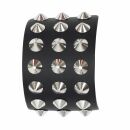 Leather bracelet with studs - Bracelet with spiked rivets...