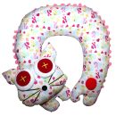 Neck pillow with animal motif - Cushion with bobble and...