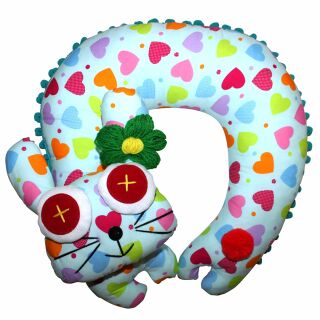 Neck pillow with animal motif - Cushion with bobble and animal head 18