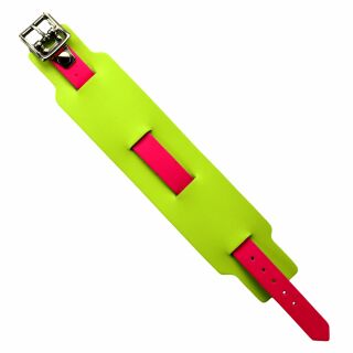 Leather-Bracelet 1-belt - neon-pink 1
