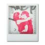 Magnet with instant film look - Streetart - Kissing couple - Fridge magnet