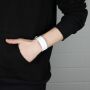 Leather bracelet blank -S- white