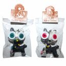 Doll with button-eyes - Cheeky Cat 05 - Keychain