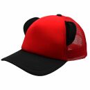 Cappello da baseball - con orecchie - rosso-nero - Basecap
