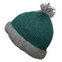 Gorra tejida de lana con borla - verde azulado - gris canoso - Gorro de punta