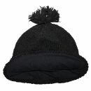 Berretto di lana con pompon - cappello caldo fatto a maglia - cappello con pon pon - nero