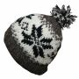 Berretto di lana con pompon - cappello caldo fatto a maglia - cappello con pon pon - bianco - nero - grigio