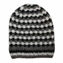 Oversized woolen hat - black- white - grey - Knit cap -...