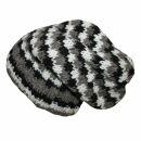 Berretto di lana oversize - cappello caldo fatto a maglia - beanie lungo - nero - bianco - grigio