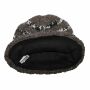 Berretto di lana a righe - cappello caldo fatto a maglia - grigio scuro - nero-bianco