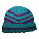 Berretto di lana a righe - cappello caldo fatto a maglia...
