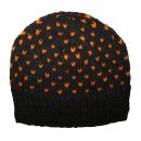 Gorra tejida de lana con dibujo - marrón - naranja...