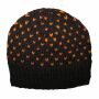 Woolen hat with pattern - brown - orange - Knit cap