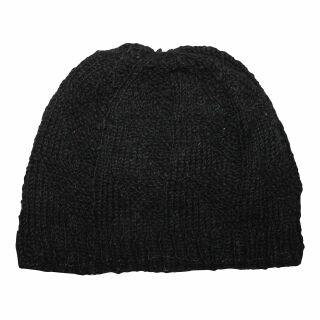 Gorra tejida de lana - negro - Gorro de punta