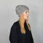 Gorra tejida de lana - gris - Gorro de punta