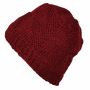 Gorra tejida de lana - rojo - Gorro de punta