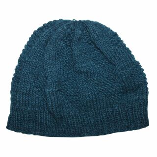 Wollmütze - blau - warme Strickmütze