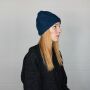 Wollmütze - blau - warme Strickmütze