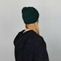 Gorra tejida de lana - azul verdoso - Gorro de punta