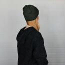 Wollmütze - oliv-grün - warme Strickmütze